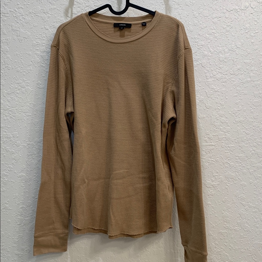Vince Men's Beige Long Sleeve Top - Picture 4 of 5